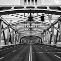 Tower Bridge black ad white Sacramento by Gary Geddes