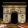 Traffic Trails at Arc de Triomphe, Paris Photograph by Adrian Hendroff