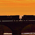 Train silhouette by Russ Orlando