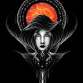 Trilia Red Nebula Portrait BLKGS Orange Sun Digital Art by Rolando Burbon Trilia Red Nebula Portrait BLKGS Orange Sun Digital Art by Rolando Burbon