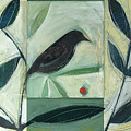 Triptych Birds on Branches Painting by Tim Nyberg