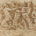 Tritons and Nymphs Drawing by Attributed to Pellegrino Tibaldi Tritons and Nymphs Drawing by Attributed to Pellegrino Tibaldi