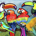 Tropical Birds Painting by Kevin Middleton Tropical Birds Painting by Kevin Middleton
