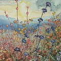 Tuna Canyon Flowers Painting by Luisa Millicent Tuna Canyon Flowers Painting by Luisa Millicent