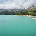 Turquoise blue water and mountain landscape Photograph by Adriana Mueller Turquoise blue water and mountain landscape Photograph by Adriana Mueller