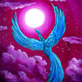 Turquoise Moon Phoenix Painting by Laura Iverson Turquoise Moon Phoenix Painting by Laura Iverson