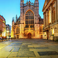Twilight Majesty,  Bath Abbey in Golden Light by John Wright