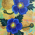 Two Blue Flowers Painting by Christina Wedberg Two Blue Flowers Painting by Christina Wedberg