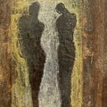 Two figures in the dorway Painting by David Euler Two figures in the dorway Painting by David Euler