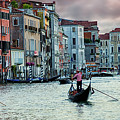 Two Gondoliers In Venice Photograph by Gary Johnson