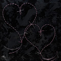 Two Hearts Barbed Violet Mixed Media by Tamara Nelson Two Hearts Barbed Violet Mixed Media by Tamara Nelson