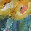 Two Small Yellow Flowers Looking Upward Painting by Lisa Kaiser Two Small Yellow Flowers Looking Upward Painting by Lisa Kaiser