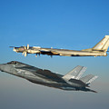 UK F-35B Bear Intercept Digital Art by Custom Aviation Art UK F-35B Bear Intercept Digital Art by Custom Aviation Art