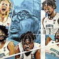 UNC Tar Heels Basketball 2022 Painting by Joel Tesch UNC Tar Heels Basketball 2022 Painting by Joel Tesch