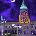 Under A Crescent Moon Digital Art by Angela Weddle Under A Crescent Moon Digital Art by Angela Weddle
