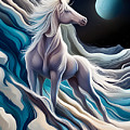 Unicorn On The Moon Digital Art by Jason Denis Unicorn On The Moon Digital Art by Jason Denis