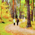 Autumn landscape in the forest by Michalakis Ppalis
