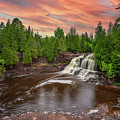 Upper Gooseberry Falls Photograph by Sebastian Musial Upper Gooseberry Falls Photograph by Sebastian Musial