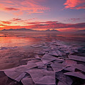 Utah Lake Ice Sunrise Photograph by Wesley Aston Utah Lake Ice Sunrise Photograph by Wesley Aston