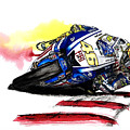 Valentino Rossi The Doctor - an Original Watercolor Painting Painting by Moospeed Art Valentino Rossi The Doctor - an Original Watercolor Painting Painting by Moospeed Art