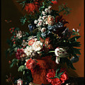 Vase of Flowers by Jan van Huysum Painting by Xzendor7 Vase of Flowers by Jan van Huysum Painting by Xzendor7