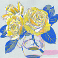 Vase with yellow roses art print by Vitali Komarov Vase with yellow roses art print by Vitali Komarov