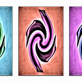 Vases in Three - Abstract White Digital Art by Ronald Mills Vases in Three - Abstract White Digital Art by Ronald Mills