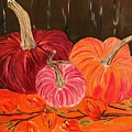 Velvet Pumpkins Painting by Debora Sanders Velvet Pumpkins Painting by Debora Sanders