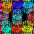 Vertical Flower Blinds - Abstract Digital Art by Ronald Mills Vertical Flower Blinds - Abstract Digital Art by Ronald Mills