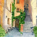 Via dei Coronari Painting by Espero Art Via dei Coronari Painting by Espero Art
