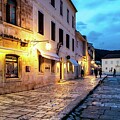 View of Church Tower, Hvar Port, Hvar Croatia by M G Whittingham
