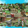 Village of Baddeck Nova Scotia Drawing by Jonathan Baldock