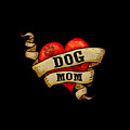 Vintage Heart Dog Mom Digital Art by Laura Ostrowski Vintage Heart Dog Mom Digital Art by Laura Ostrowski