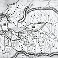Vintage Map Sacramento Valley Railroad California 1854 Black and White  Drawing by Carol Japp