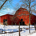 Vintage Red Barn in Snow Photograph by Shelia Hunt Vintage Red Barn in Snow Photograph by Shelia Hunt