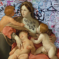 Vintage standing Mary Virgin Graffiti Painting by Tony Rubino Vintage standing Mary Virgin Graffiti Painting by Tony Rubino