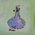 Violet Bud Vase Painting by Sheila Romard Violet Bud Vase Painting by Sheila Romard
