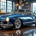 Volkwagon Karmann Ghia in Man Cave Bar by Chas Sinklier