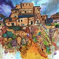 Walpi Village Pueblo Painting by Elaine Elliott Walpi Village Pueblo Painting by Elaine Elliott