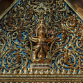 Wat Saket Phra Ubosot Gable DTHB0035 by Gerry Gantt