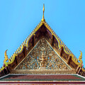 Wat Saket Phra Ubosot Gable DTHB0819 by Gerry Gantt