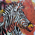 Watchful Zebra Painting by Jyotika Shroff Watchful Zebra Painting by Jyotika Shroff
