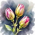 Watercolor Buds 2025 0739aisq by Cindy's Creative Corner