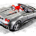 Watercolor Ferrari F430 by Vart Painting by Vart Watercolor Ferrari F430 by Vart Painting by Vart