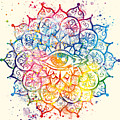 Watercolor mandala, EYE of CONSCIOUSNESS by Vart Painting by Vart Watercolor mandala, EYE of CONSCIOUSNESS by Vart Painting by Vart