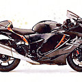 Watercolor Suzuki Hayabusa GSX 1300R motorcycle - oryginal artwork by Vart. Painting by Vart Studio Watercolor Suzuki Hayabusa GSX 1300R motorcycle - oryginal artwork by Vart. Painting by Vart Studio