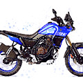 Watercolor Yamaha Tenere 700 blue motorcycle - oryginal artwork by Vart. Painting by Vart Studio Watercolor Yamaha Tenere 700 blue motorcycle - oryginal artwork by Vart. Painting by Vart Studio