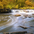 Waterfall Glen Autumn Colors by Adam Romanowicz