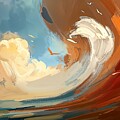 Wave and Clouds Abstract by Caito Junqueira