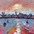 West Cliff Sunset, 2020 Painting by PJ Kirk West Cliff Sunset, 2020 Painting by PJ Kirk